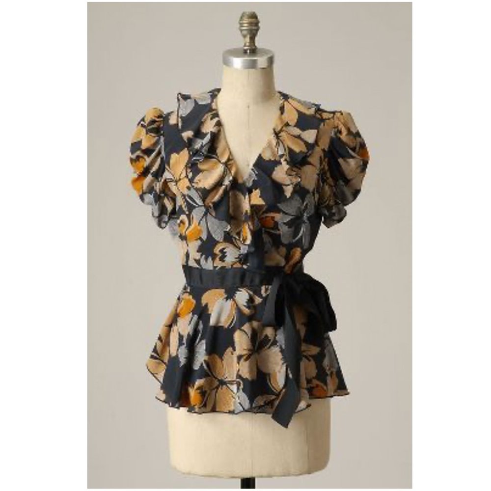 Anthropologie | Anna Sui Minako Wrap Blouse
